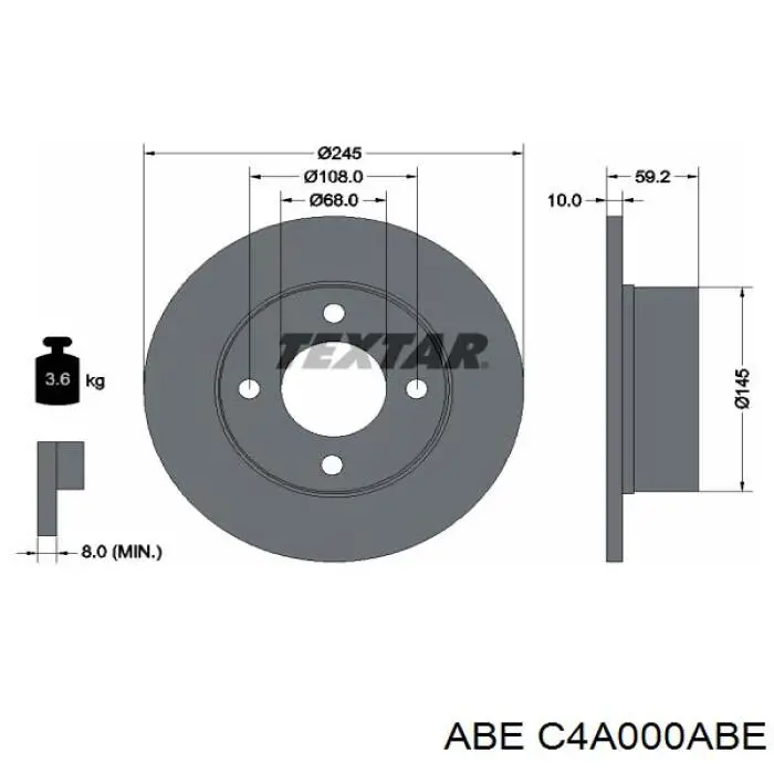 Тормозные диски C4A000ABE ABE