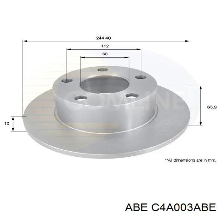 Задний дисковый тормоз ABE C4A003ABE