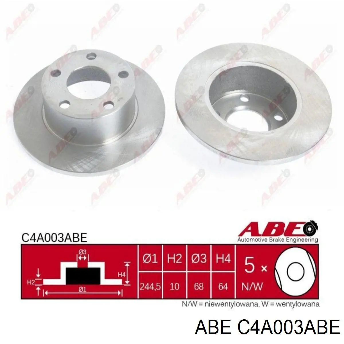 Тормозные диски C4A003ABE ABE