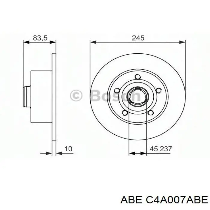 Задний тормозной диск ABE C4A007ABE цена, от 31.02 USD