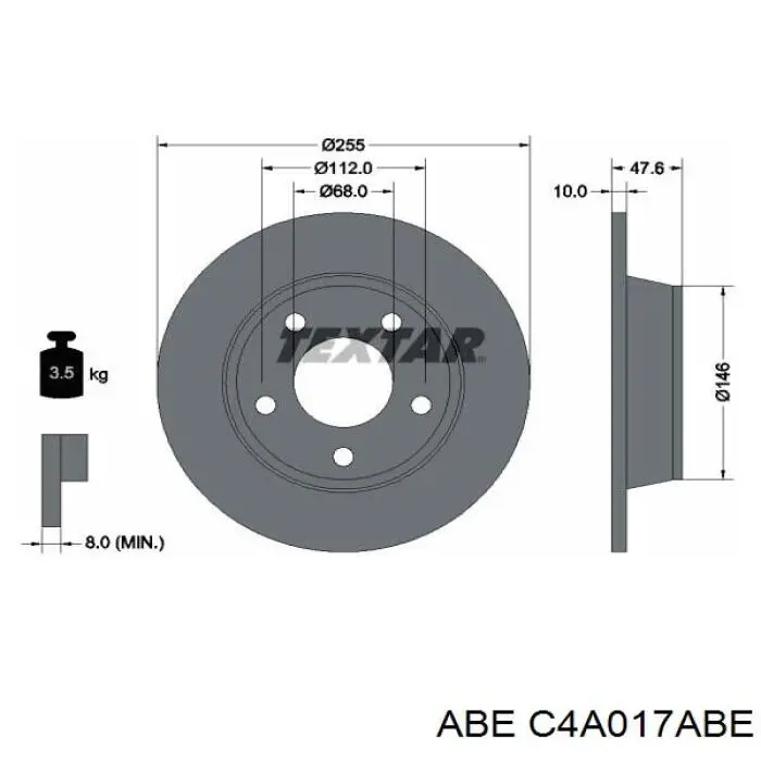 Тормозные диски C4A017ABE ABE