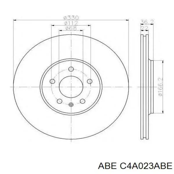 Задний дисковый тормоз ABE C4A023ABE