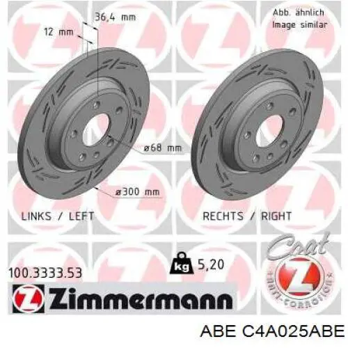 Тормозные диски C4A025ABE ABE