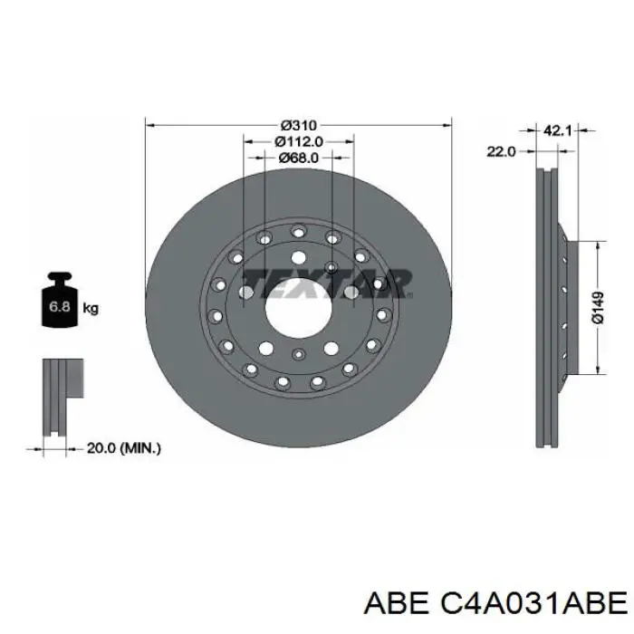 Купить C4A031ABE ABE Ротор тормозной