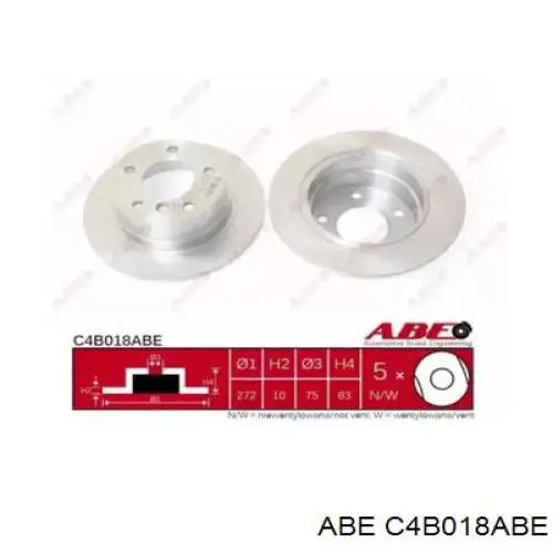 Задний тормозной диск ABE C4B018ABE цена, от 26.88 USD