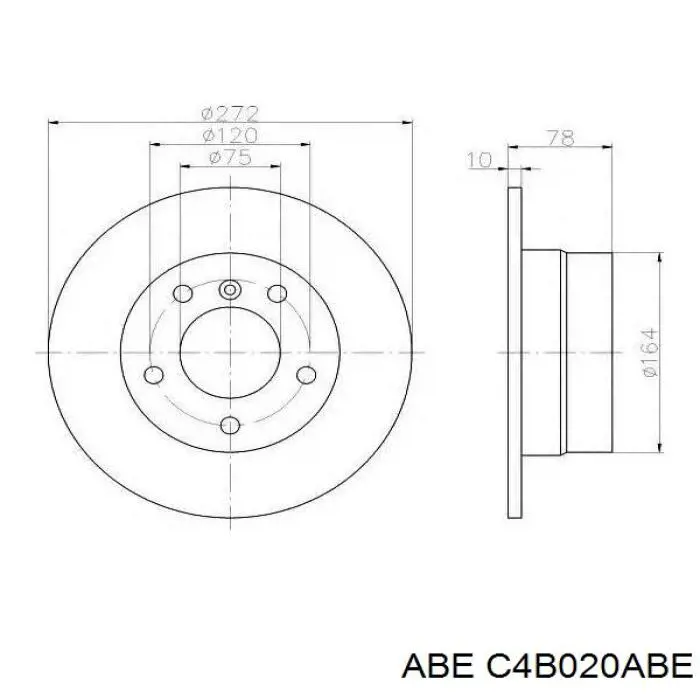 Задний дисковый тормоз ABE C4B020ABE