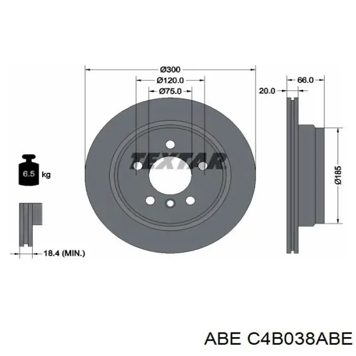 Купить C4B038ABE ABE Диск тормозной задний