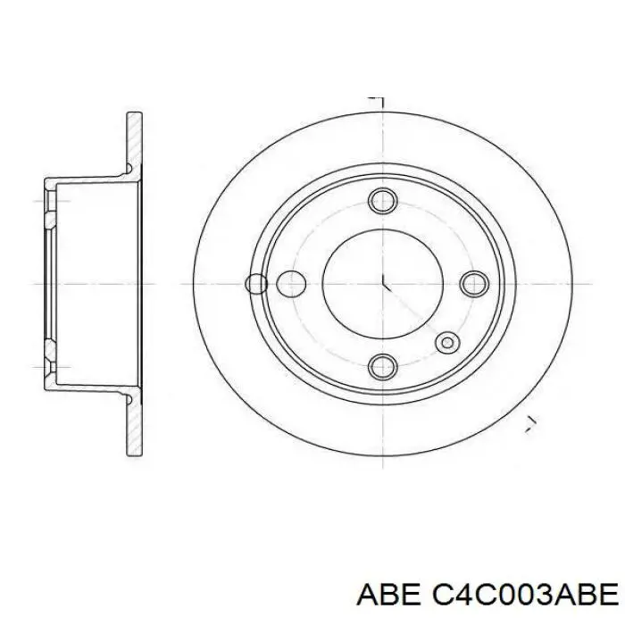 Купить C4C003ABE ABE Диск тормозной задний