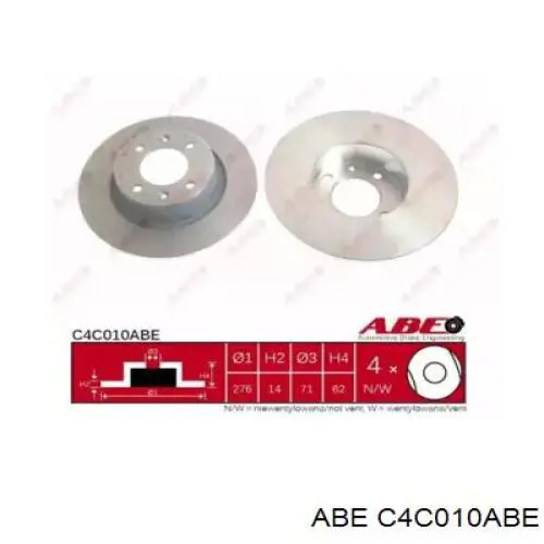 Тормозные диски C4C010ABE ABE