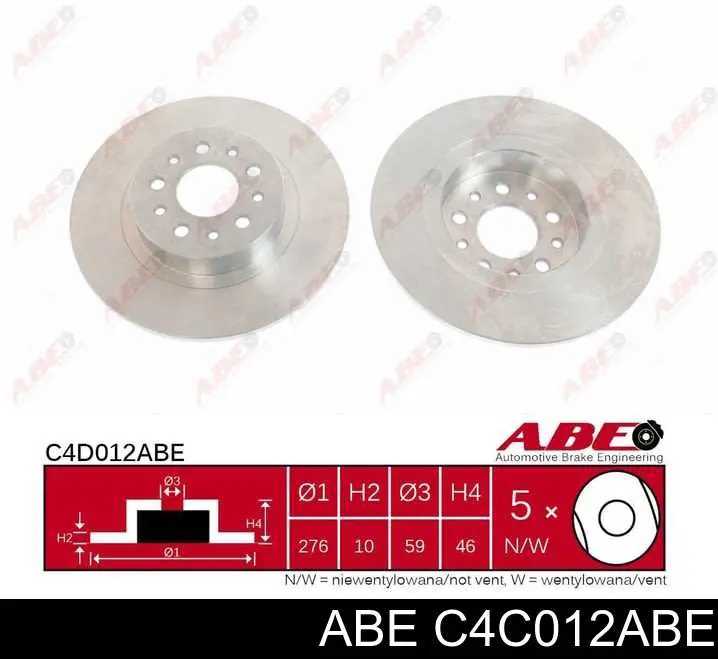 Тормозные диски C4C012ABE ABE