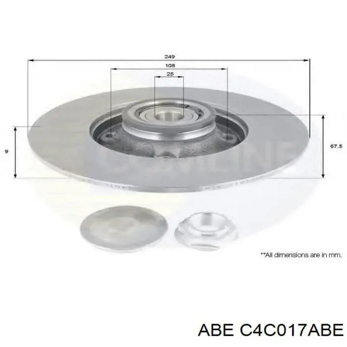 Купить C4C017ABE ABE Диск тормозной задний