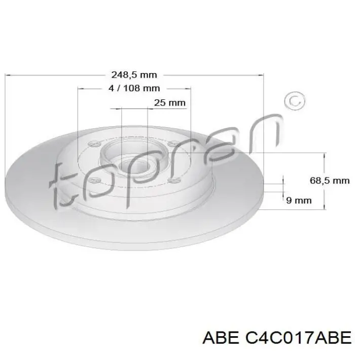 Тормозные диски C4C017ABE ABE