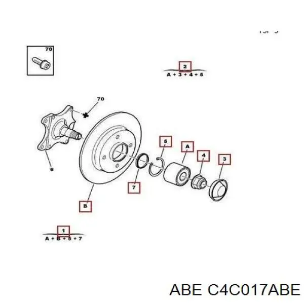 Задний дисковый тормоз ABE C4C017ABE