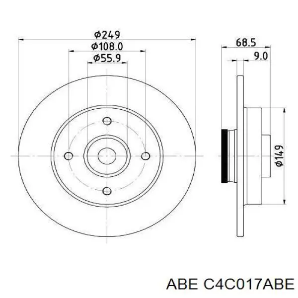 Тормозные диски C4C017ABE ABE