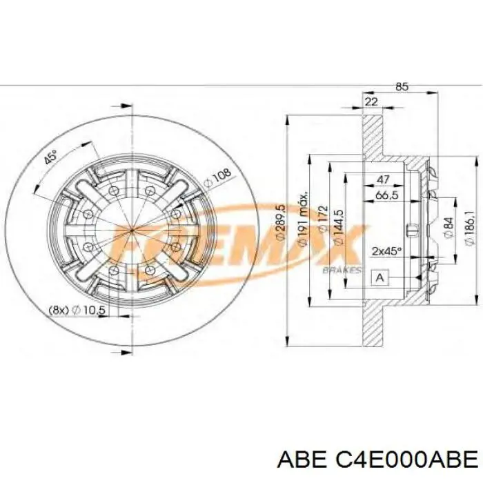 C4E000ABE ABE Дисковый тормоз