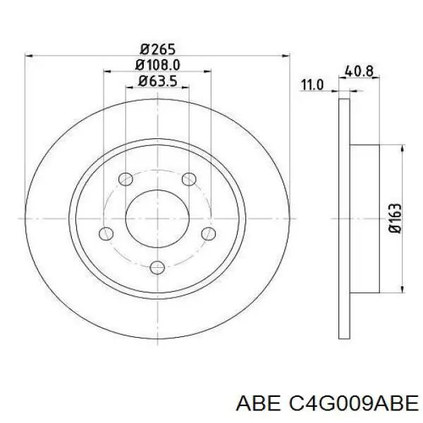 C4G009ABE ABE Дисковый тормоз