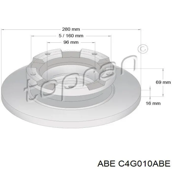 Тормозные диски C4G010ABE ABE