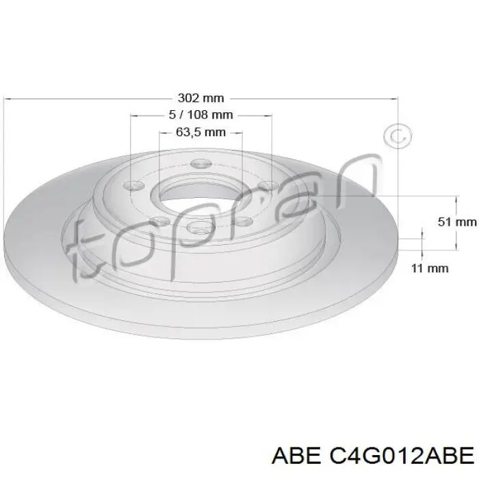 Тормозные диски C4G012ABE ABE