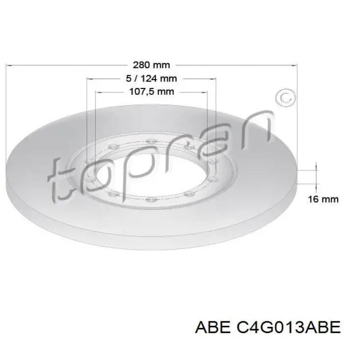 Задний дисковый тормоз ABE C4G013ABE