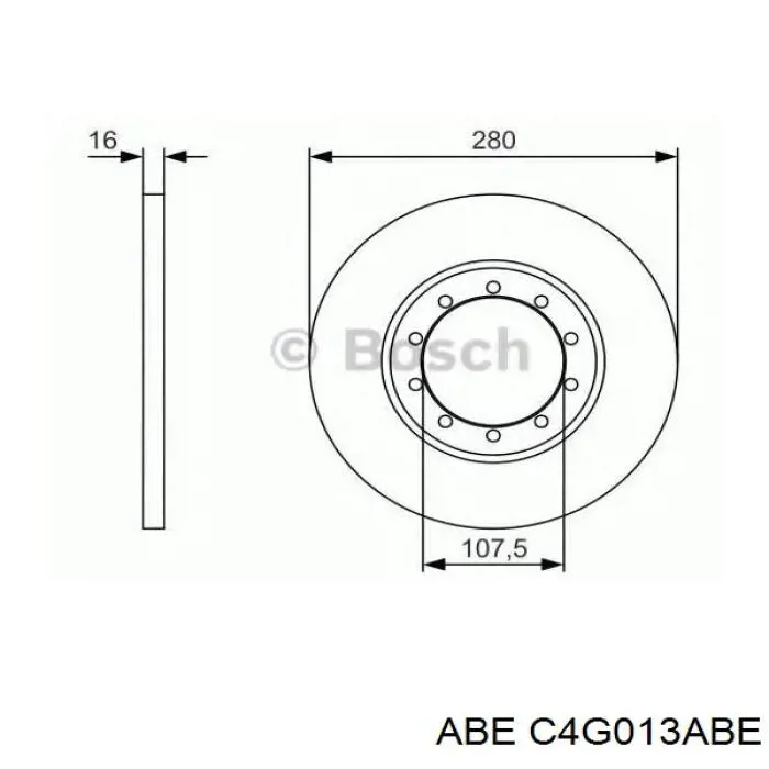 Задний тормозной диск ABE C4G013ABE цена, от 28.47 USD