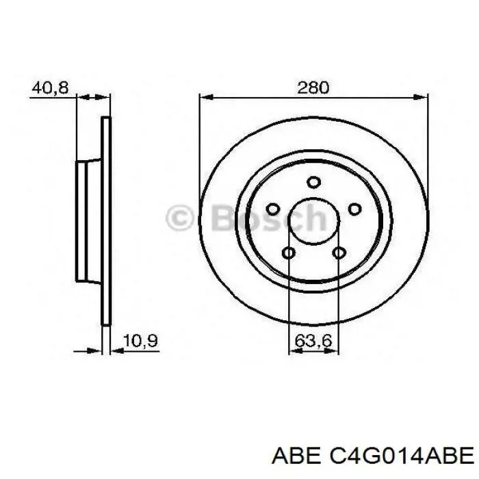Задний дисковый тормоз ABE C4G014ABE