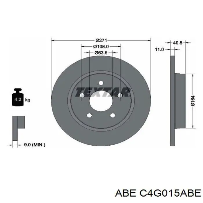 Тормозные диски C4G015ABE ABE