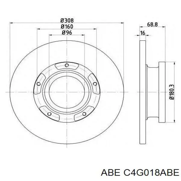 Тормозные диски C4G018ABE ABE