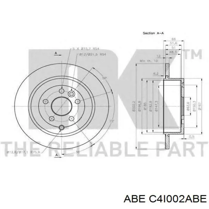 Тормозные диски C4I002ABE ABE