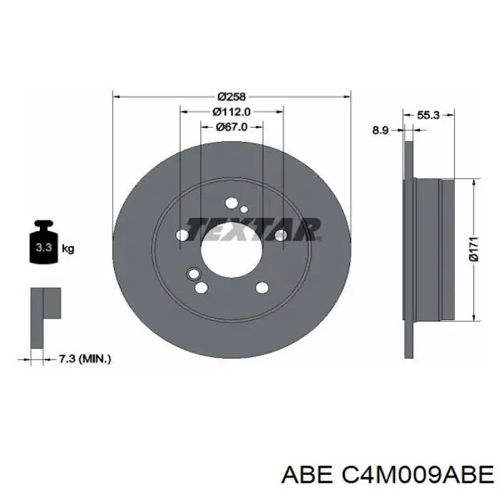 Купить C4M009ABE ABE Диск тормозной задний
