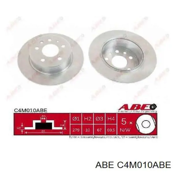 Тормозные диски C4M010ABE ABE