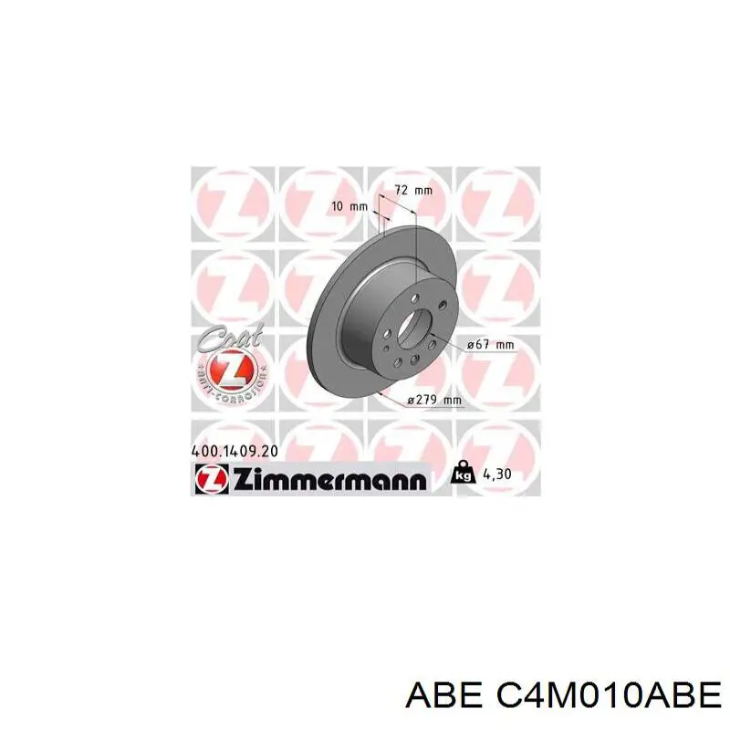 Задний тормозной диск ABE C4M010ABE цена, от 20.11 USD