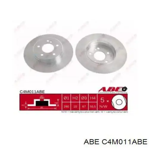 Тормозные диски C4M011ABE ABE