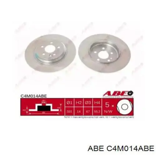 Тормозные диски C4M014ABE ABE