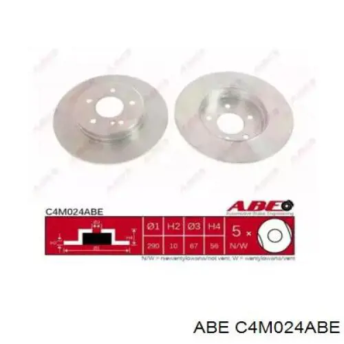 C4M024ABE ABE диск тормозной задний