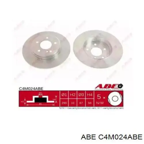 Тормозные диски C4M024ABE ABE