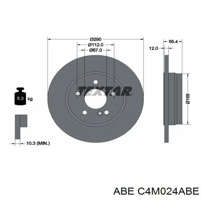 Тормозные диски C4M024ABE ABE