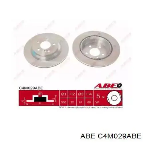 C4M029ABE ABE диск тормозной задний