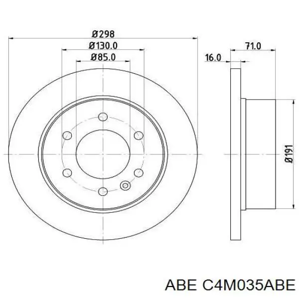 Задний дисковый тормоз ABE C4M035ABE