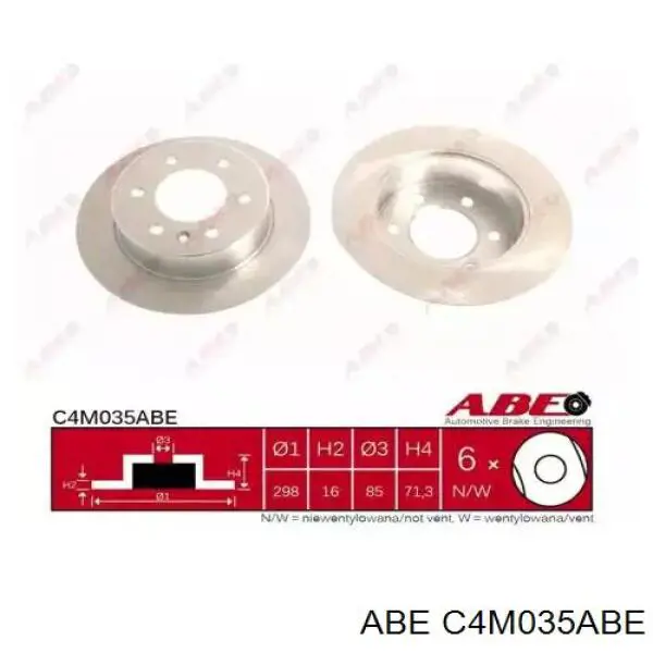 Тормозные диски C4M035ABE ABE