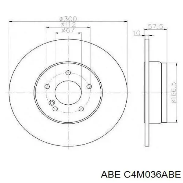 Передний тормозной диск ABE C4M036ABE