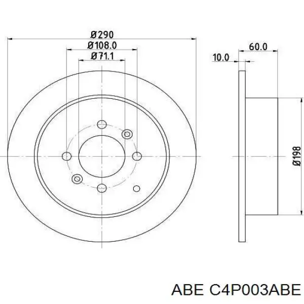 C4P003ABE ABE Дисковый тормоз