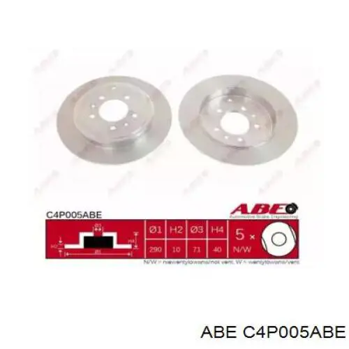 C4P005ABE ABE тормозные диски