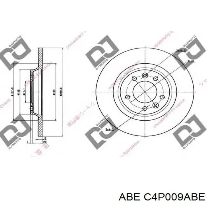 Тормозные диски C4P009ABE ABE