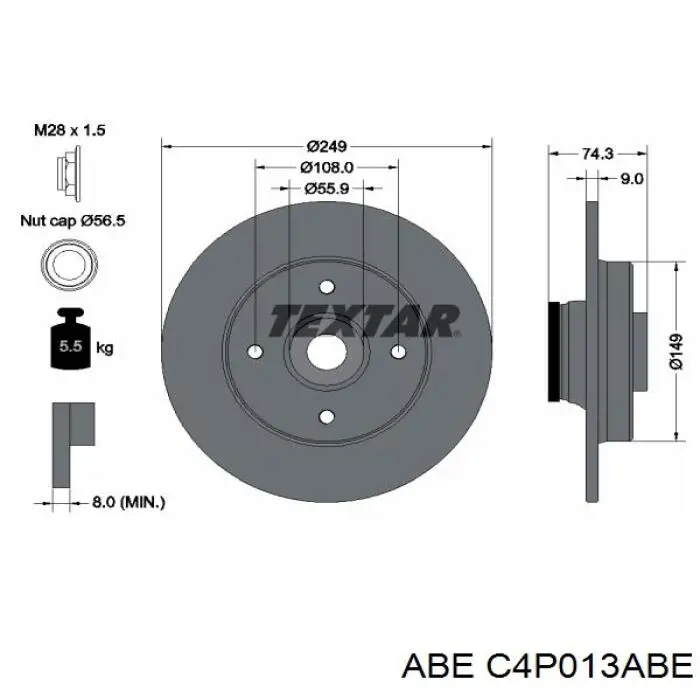 Тормозные диски C4P013ABE ABE
