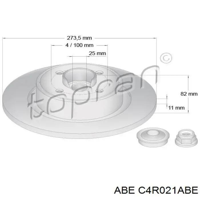Тормозные диски C4R021ABE ABE