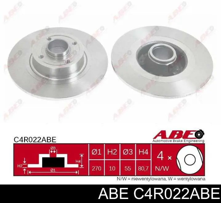 C4R022ABE ABE тормозные диски