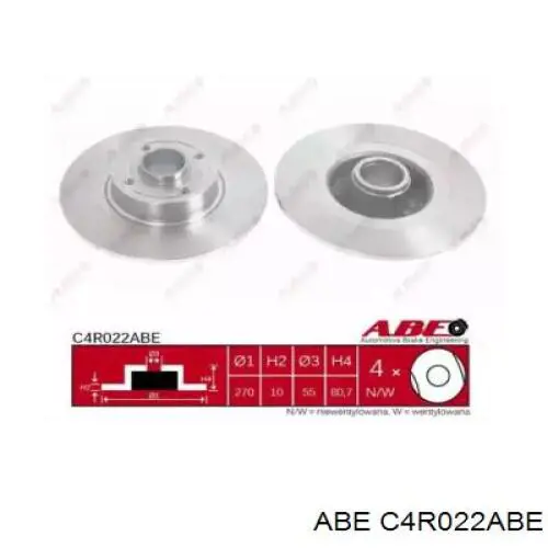 Задний дисковый тормоз ABE C4R022ABE