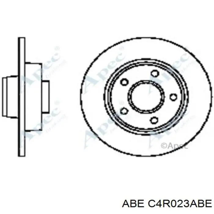 Задний тормозной диск ABE C4R023ABE цена, от 69.68 USD