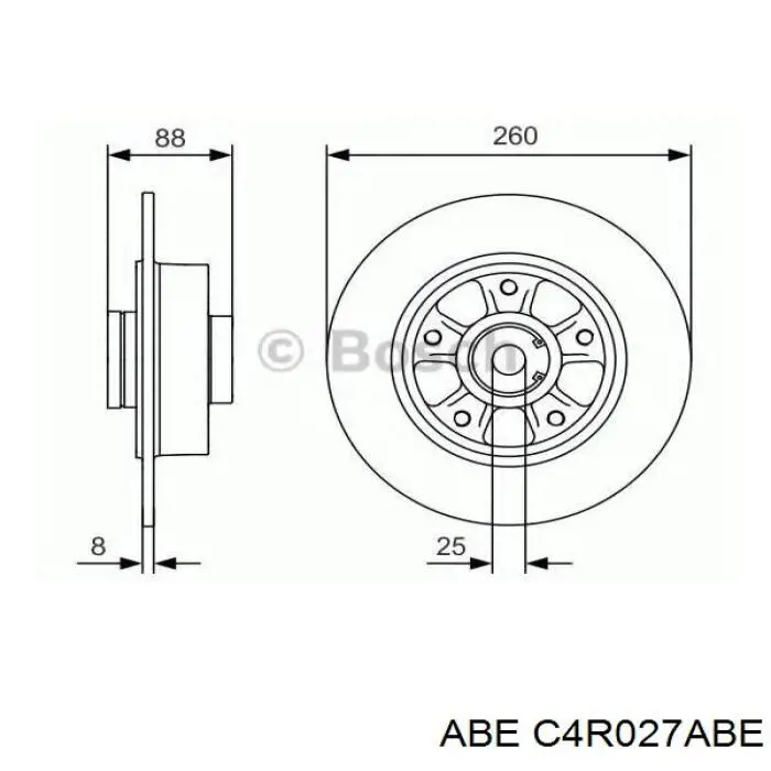 Тормозные диски C4R027ABE ABE