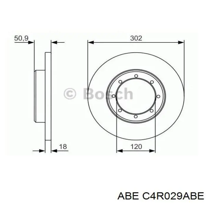 Задний дисковый тормоз ABE C4R029ABE